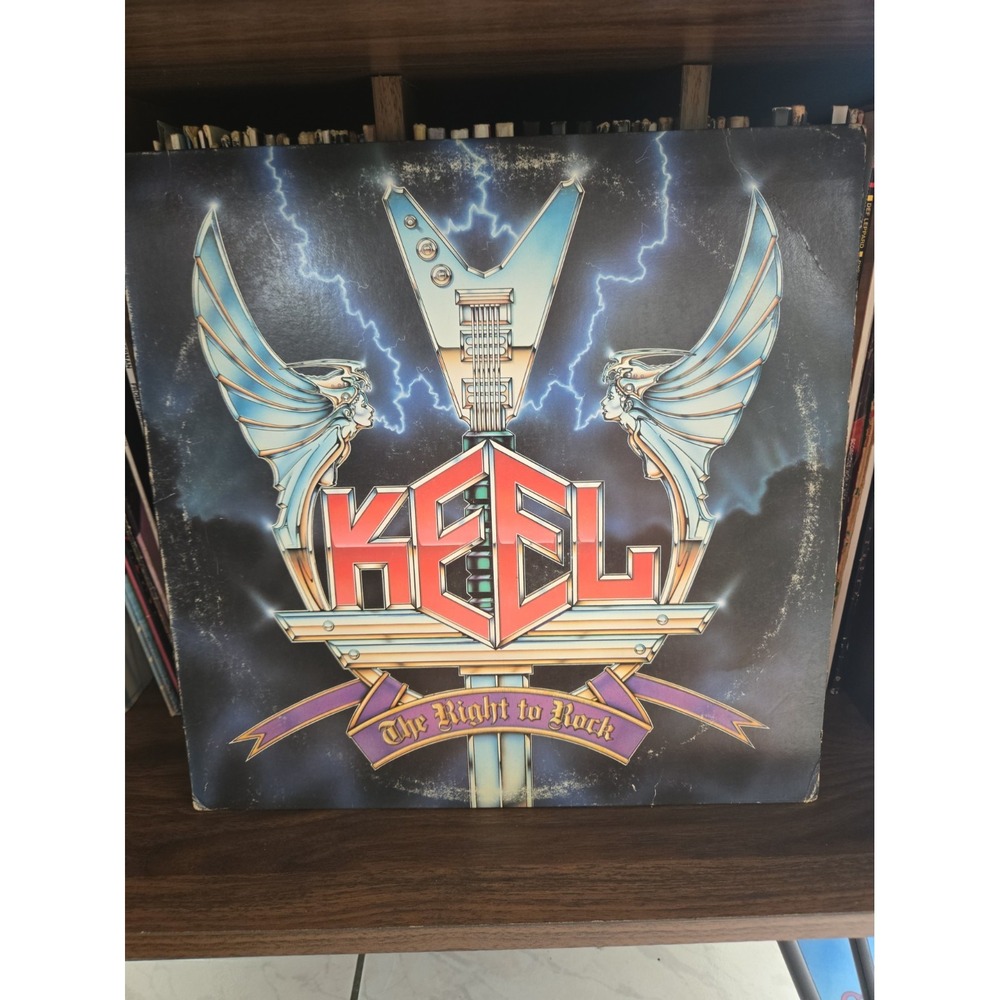 Keel – The Right To Rock LP 1985 Indianapolis R Press GM6-5041 EX/VG Heavy Metal